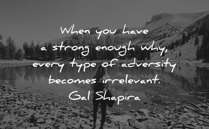 adversity quotes when have strong enough why becomes irrelevant gal shapira wisdom