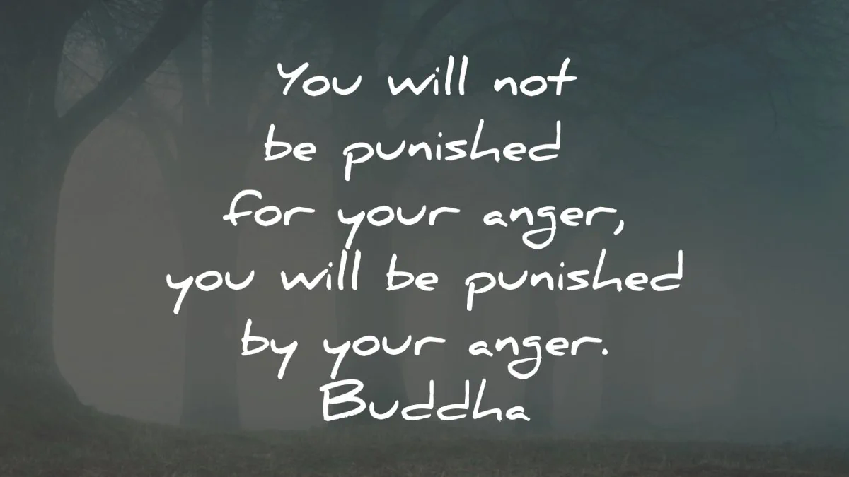 anger quotes not punished your buddha wisdom