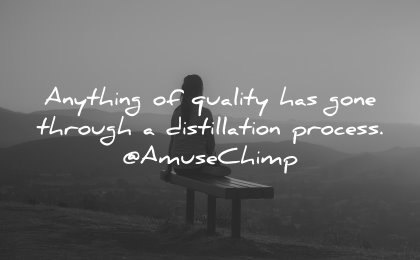 best quotes anything quality through distillation process amuse chimp wisdom woman sitting