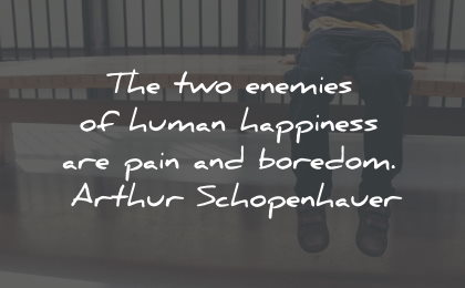 boredom quotes two enemies happiness arthur schopenhauer wisdom quotes