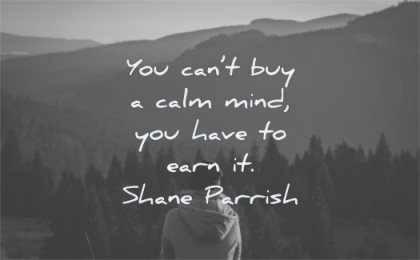 calm quotes cant buy mind have earn shane parrish wisdom nature mountains