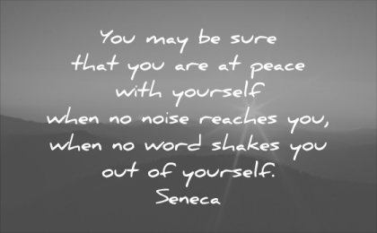 character quotes you may sure that peace with yourself when noise reaches word shakes out seneca wisdom sun nature