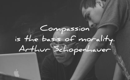 compassion basis morality arthur schopenhauer wisdom men laptop working