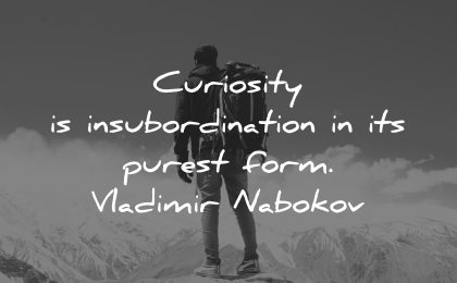 curiosity quotes insubordination purest form vladimir nabokov wisdom