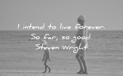 funny quotes intend live forever far good steven wright wisdom