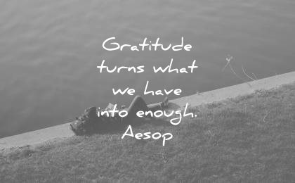 gratitude quotes turns what have into enough aesop wisdom
