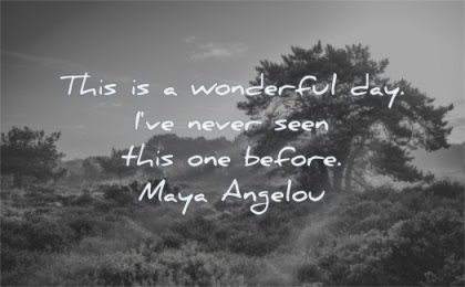 happy quotes wonderful day ive never seen this one before maya angelou wisdom nature sunrise tree