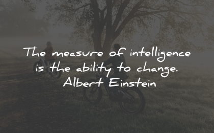 intelligence quotes measure ability change albert einstein wisdom