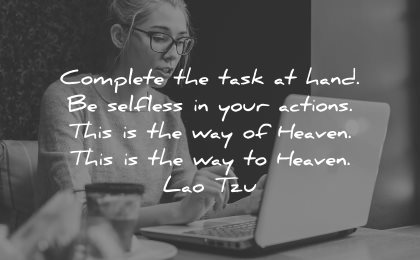 lao tzu quotes complete task hand selfless actions this way heaven wisdom woman laptop