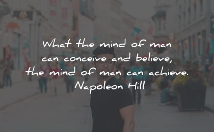 law attraction quotes mind conceive believe achieve napoleon hill wisdom