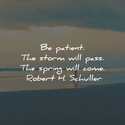 life goes on quotes patient storm spring robert schuller wisdom