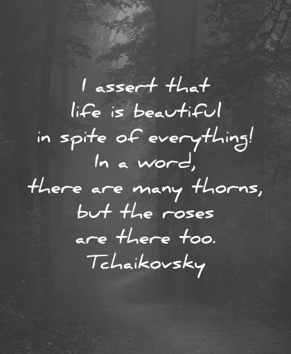 life is beautiful quotes assert tchaikovsky wisdom