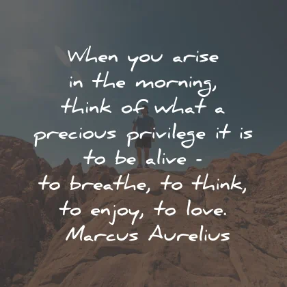 life is precious quotes arise morning privilege alive breathe marcus aurelius wisdom