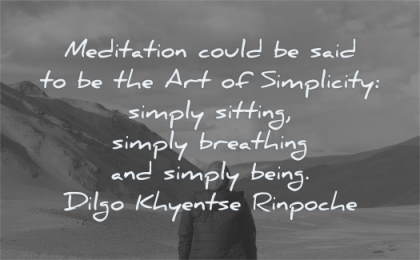 meditation quotes could said art simplicity simply sitting breathing being dilgo khyentse rinpoche wisdom water nature