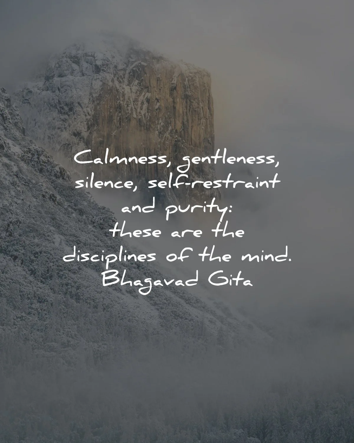 mind quotes calmness gentleness purity bhagavad gita wisdom