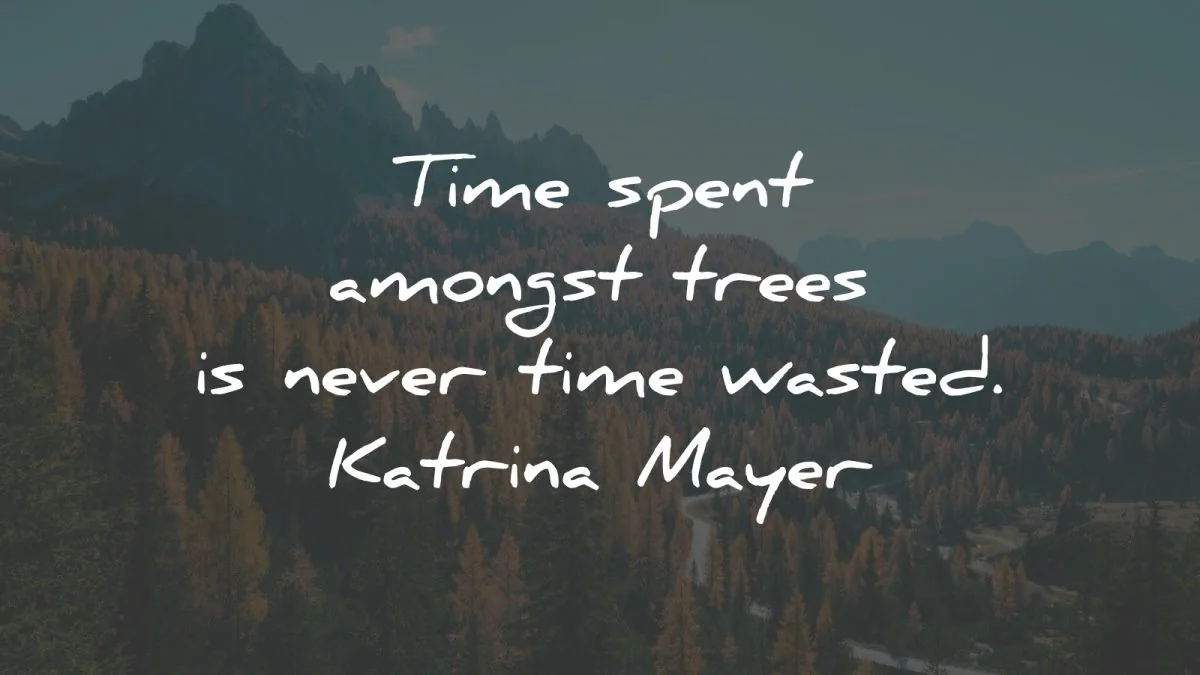 nature quotes time spent trees katrina mayer wisdom