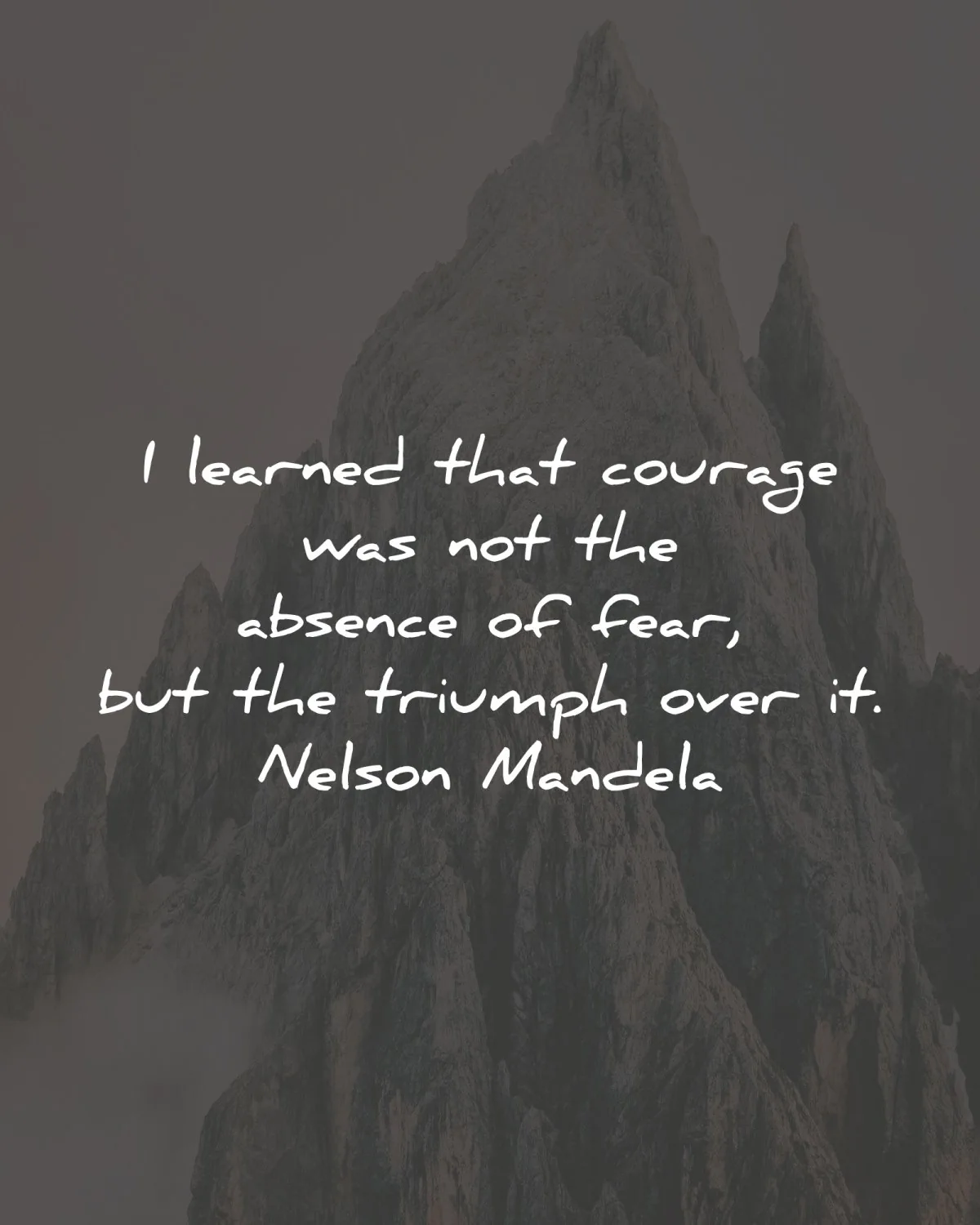 nelson mandela quotes learned courage absence fear wisdom