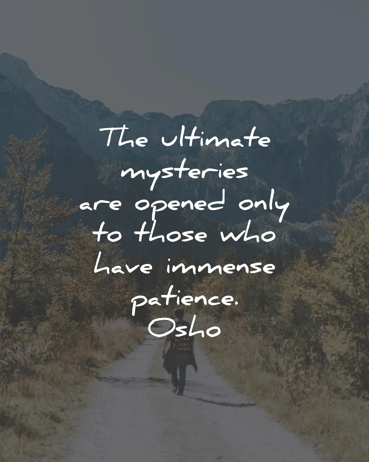 osho quotes mysteries opened immense patience wisdom