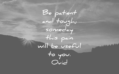pain quotes patient tough someday will useful you ovid wisdom