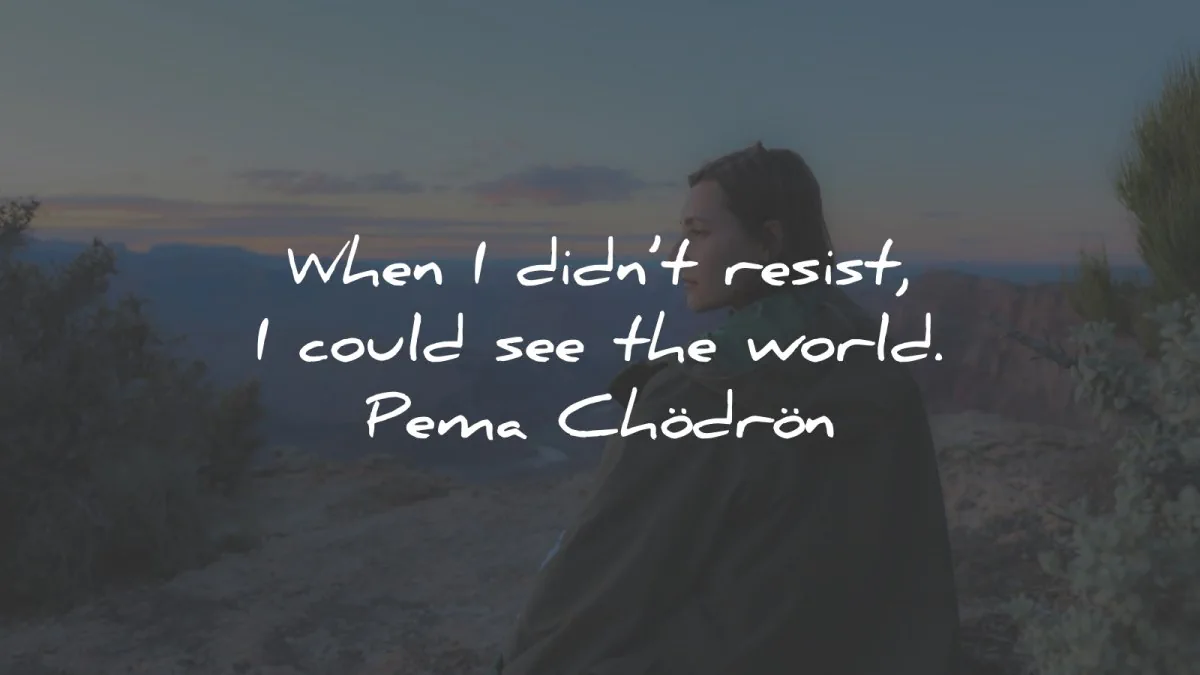 pema chodron quotes didnt resist moment world wisdom