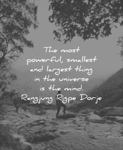 powerful quotes most smallest largest thing universe mind rangjung rigpe dorje wisdom