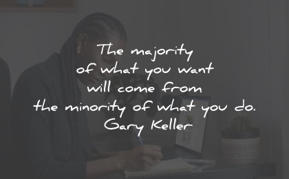 productivity quotes majority what want minority gary keller wisdom quotes