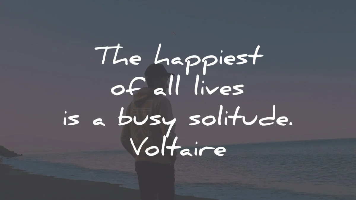 quote of the day happiest lives busy solitude voltaire wisdom quotes