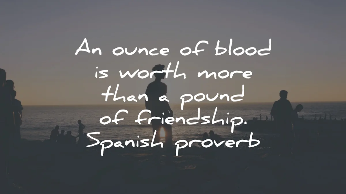 quote of the day ounce blood worth more spanish proverb wisdom quotes