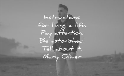 quotes to live by instructions living life pay attention astonished tell about mary oliver wisdom man happy