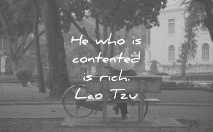 simplicity quotes who contented rich lao tzu wisdom