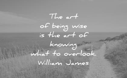 simplicity quotes the art being wise knowing what overlook william james wisdom