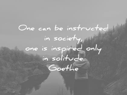 solitude quotes can instructed society one inspired only johann wolfgang von goethe wisdom