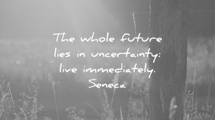 stoic quotes whole future lies uncertainty live immediately wisdom