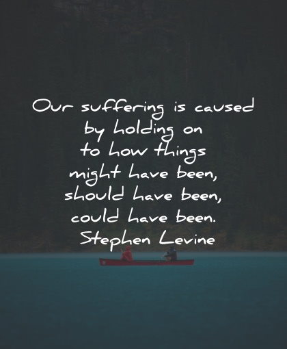suffering quotes cause holding might should could stephen levine wisdom
