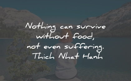 suffering quotes nothing survive without food thich nhat hanh wisdom