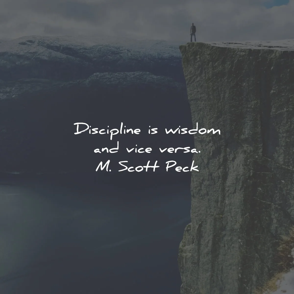 words of wisdom discipline wisdom vice versa scott peck wisdom